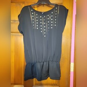 Bedazzled Black Tunic